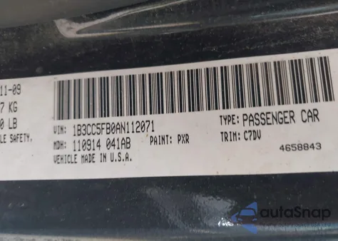 2010 Dodge Avenger R/T from USA, damaged, VIN 1B3CC5FB0AN112071